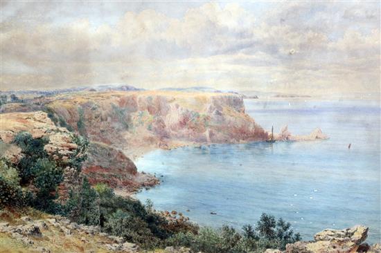 John William Salter (1825-1891) Ansteys Cove, Near Torquay 14 x 21in.